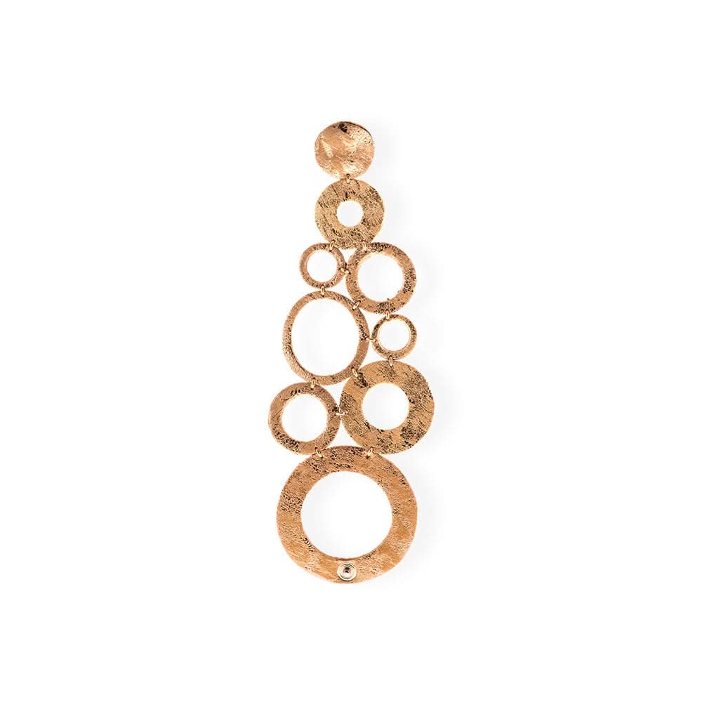 Handmade Leather Sparkling Rose Gold Rings Bracelet - Anthos Crafts