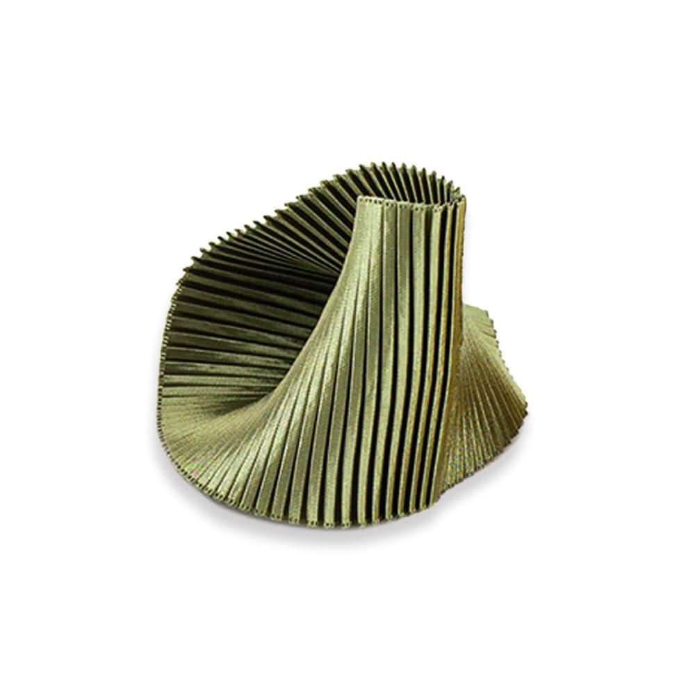 Satin Pleated Bracelet Shell Κhaki SH-KH - Anthos Crafts