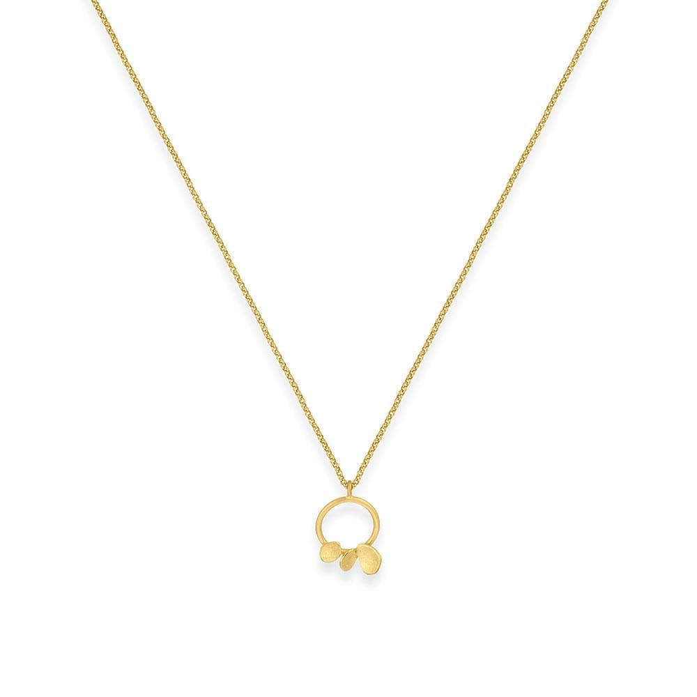 Handmade Gold Plated Short Necklace Branca JOIDART - Anthos Crafts