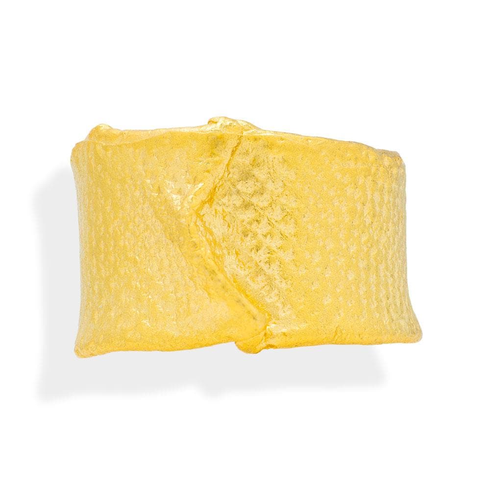 Handmade Gold Plated Silver Ring &quot;The Wave&quot; - Anthos Crafts