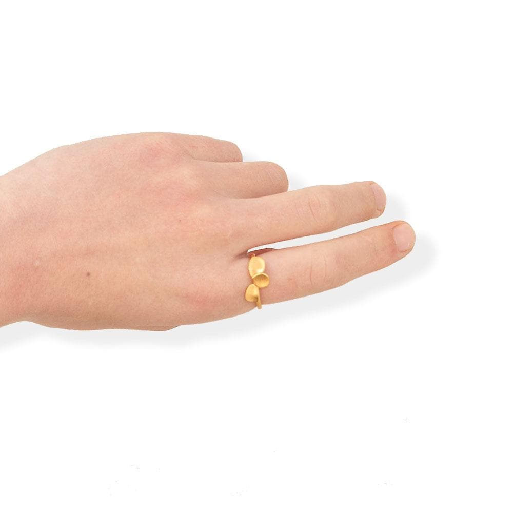 Handmade Gold Plated Ring Branca JOIDART - Anthos Crafts