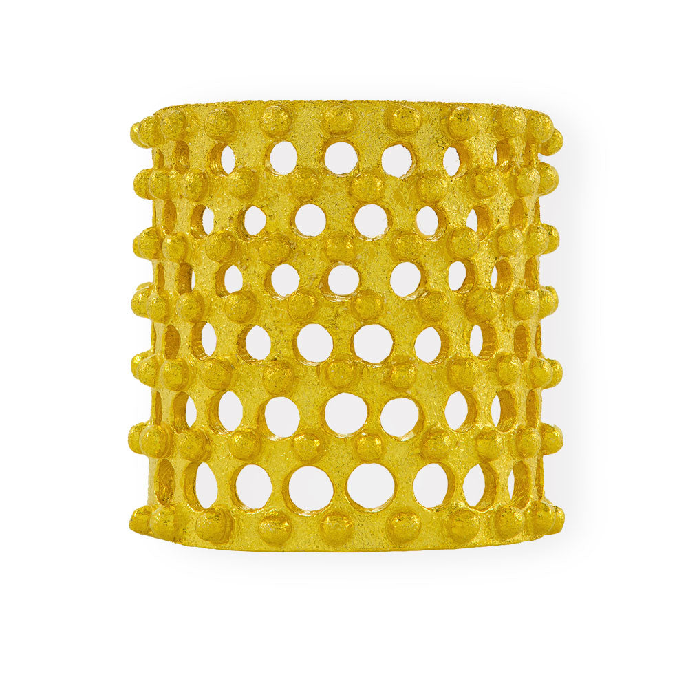 Handmade Gold Plated Silver Ring Dots - Anthos Crafts
