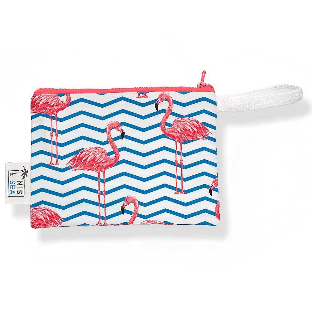 Summer Beach Clutch Pink Flamingos - Anthos Crafts