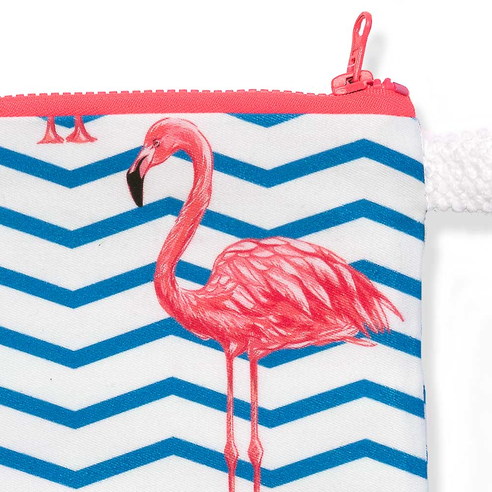 Summer Beach Clutch Pink Flamingos - Anthos Crafts