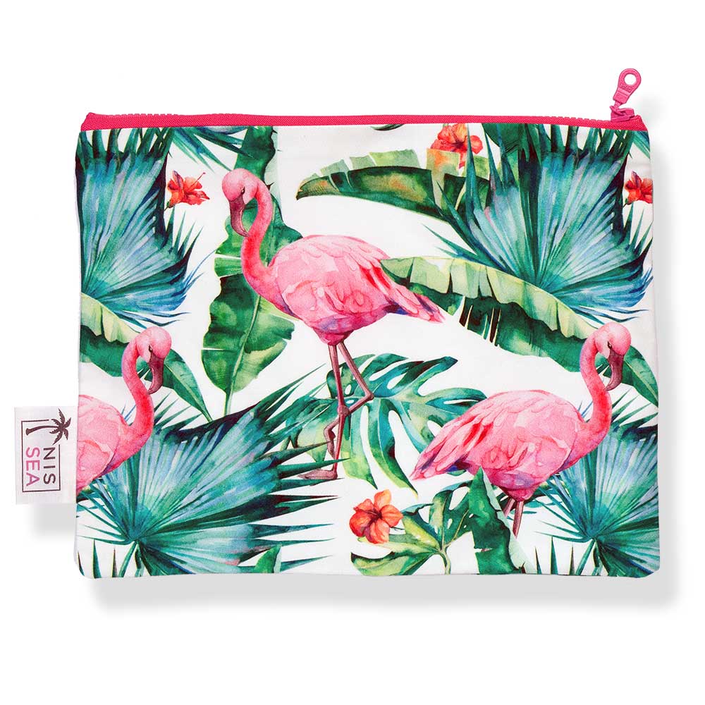 Summer Beach Clutch Floral Flamingos - Anthos Crafts