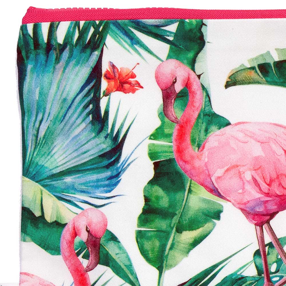 Summer Beach Clutch Floral Flamingos - Anthos Crafts