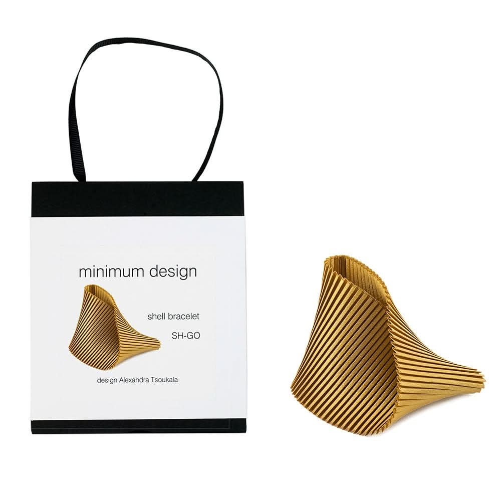 Satin Pleated Bracelet Shell Gold SH-GO - Anthos Crafts