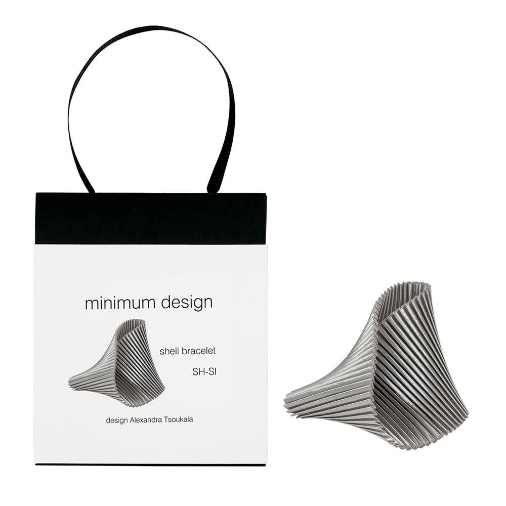 Satin Pleated Bracelet Shell Silver SH-SI - Anthos Crafts